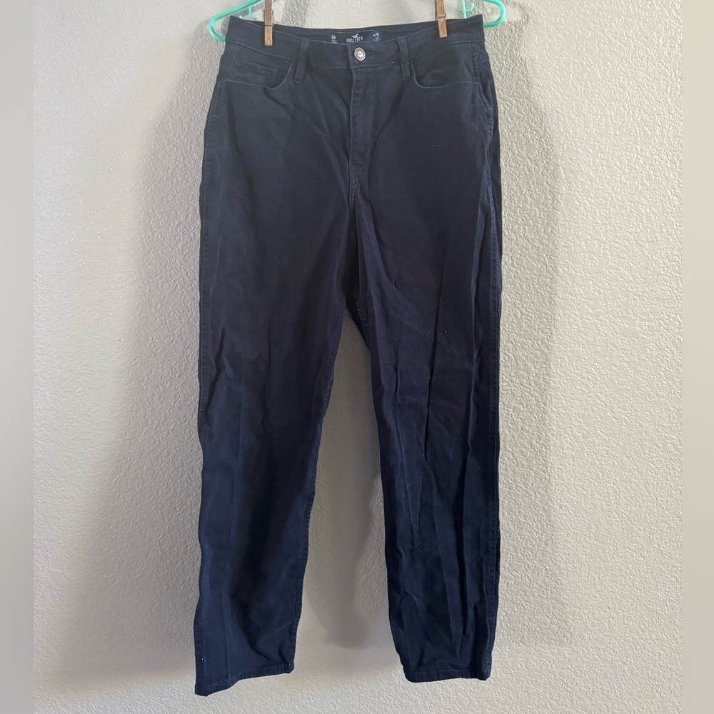 Hollister Navy Blue Ultra High-Rise Mom Pants